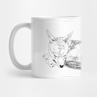 Jackal cuddling sweet Mug